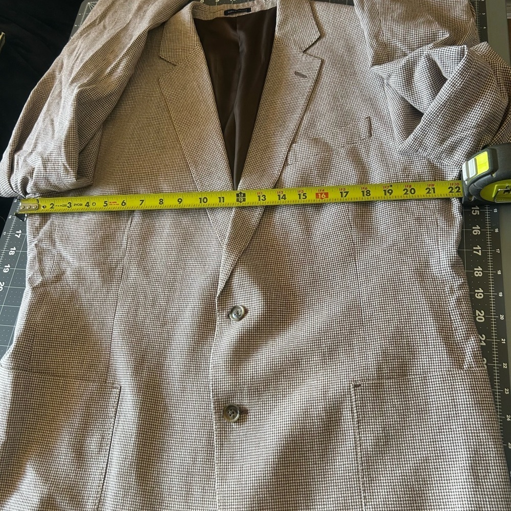 Stafford Men's Tan Patterned Blazer - Picture 2 of 7
